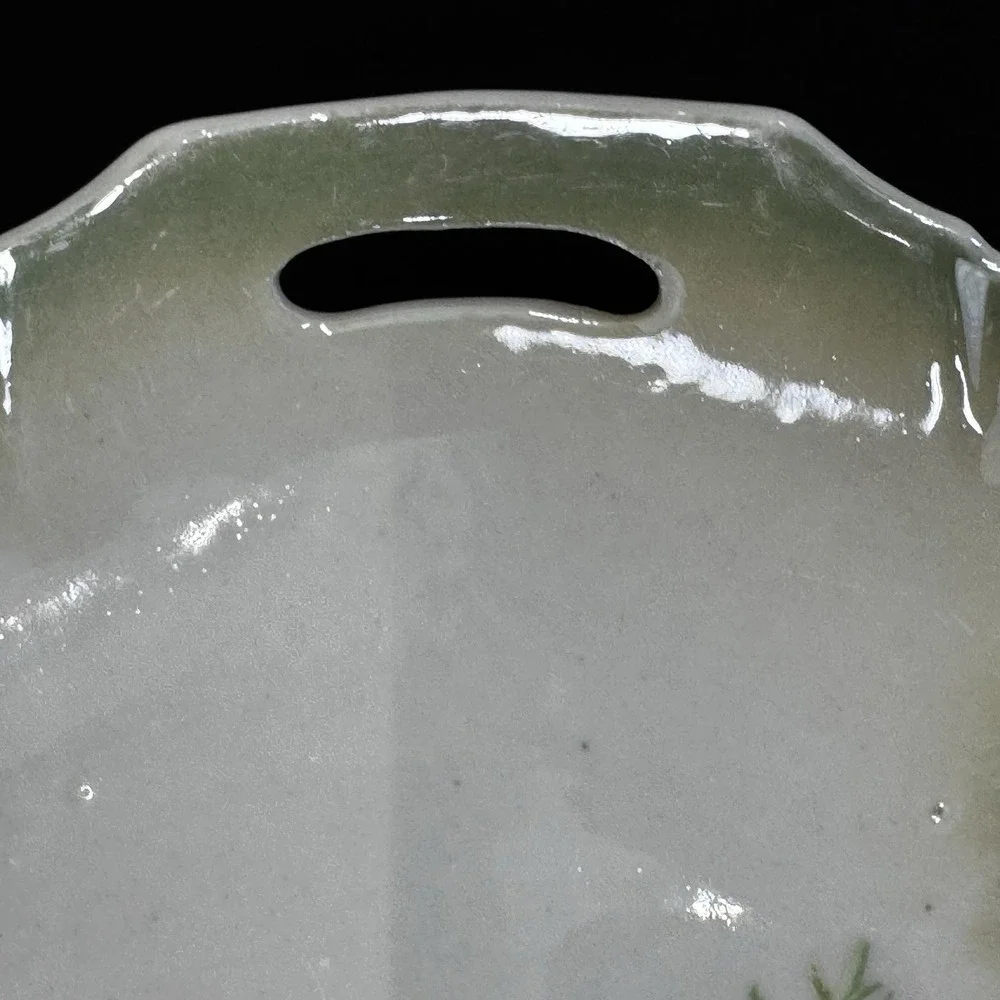 Antique Leuchtenburg Germany Lusterware Platter‎ Tray Roses